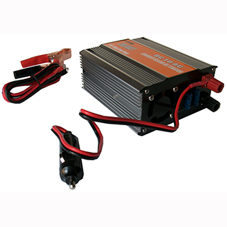 Convertisseur de tension automatique 12-24V / 220V - 350W avec prise USB  0.5 A pas cher 