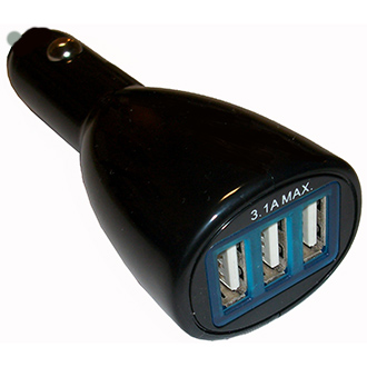 Prise allume-cigare 12/24V avec triple prise USB 3,1 A max - La