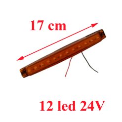 Feu de gabarit extra plat blanc 12 leds 24 V