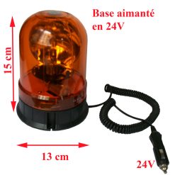 Gyrophare aimanté 24V