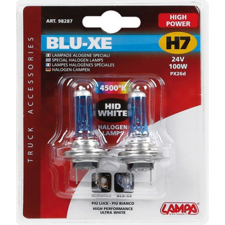 Paire d'ampoules H7 24 V BLU-XE 100 W