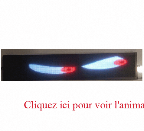 DIYOYOTM Enseigne Lumineux, Plaque Lumineuse Camion Personnalisé, 68 x 12  cm Panneau Affichage Extérieur, Affichage LED Programmable pour