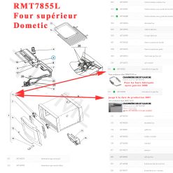 Alternative view of Dometic, paire de charnières pour porte des fours