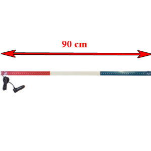 Barre extra-plat largeur 5 cm, France (bleu-blanc-rouge), 90cm avec 126  led 12/24V