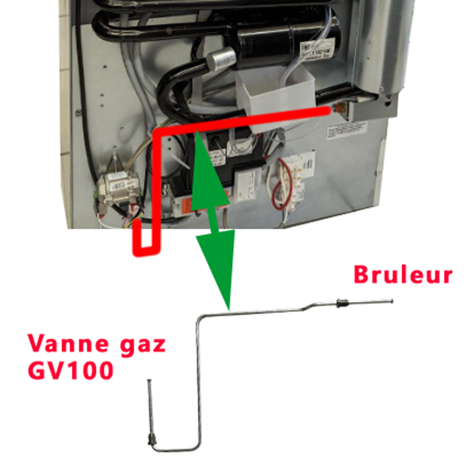 tuyau d'alimentation gaz pour réfrigérateur RMD8501, RMD8505, RMD8551, RMD8555, RMDM8505, RMDM8555, RMDT8501, RMDT8505, RMDT8551, RMDT8555 par Dometic – Image 2