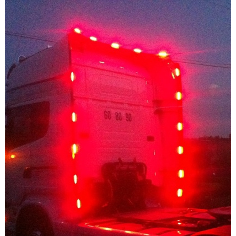 Bande d'éclairage intérieur / d'ambiance LED - 24V - Rouge - 1 mètre -  Éclairage camion