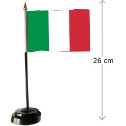 Drapeau en tissu Italie ou Espagne pour tableau de bord, hauteur 26 cm