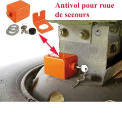 Antivol pour roue de secours poids lourd