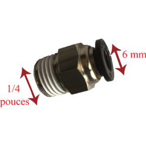 Lot De 2 Raccords Pneumatiques Droits PU14 (14mm) - Pour Circuits Air Comprimé - Neuf