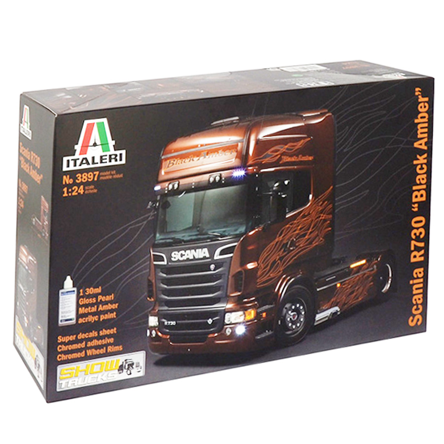Maquette camion Scania R730 Black Amber 1/24 - I3897
