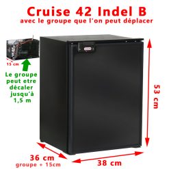 Camping-car, réfrigérateur Cruise 42 avec compresseur déportable par IndelB