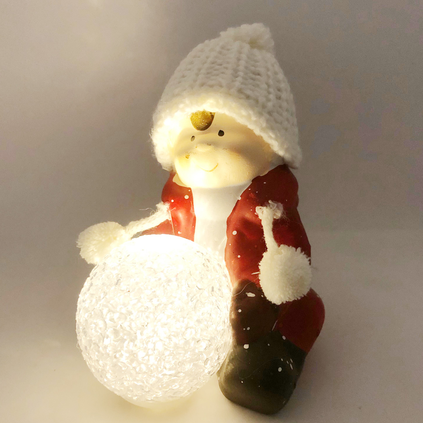 Figurine de Noël 1 led avec boule de neige lumineux - La Boutique de la  Route
