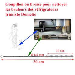 Brosse ou goupillon pour nettoyer les bruleurs pour tube CBS par Dometic
