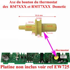 Dometic, axe pivot qui se trouve juste derrière le bouton du thermostat des RM7XXX et RMT7XXX par Dometic