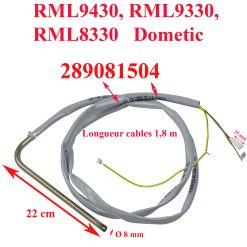 Elément chauffant ou résistance 230 V 170 W pour réfrigérateur RML9430, RML9330, RML8330 Dometic - Disponible fin juillet 2026