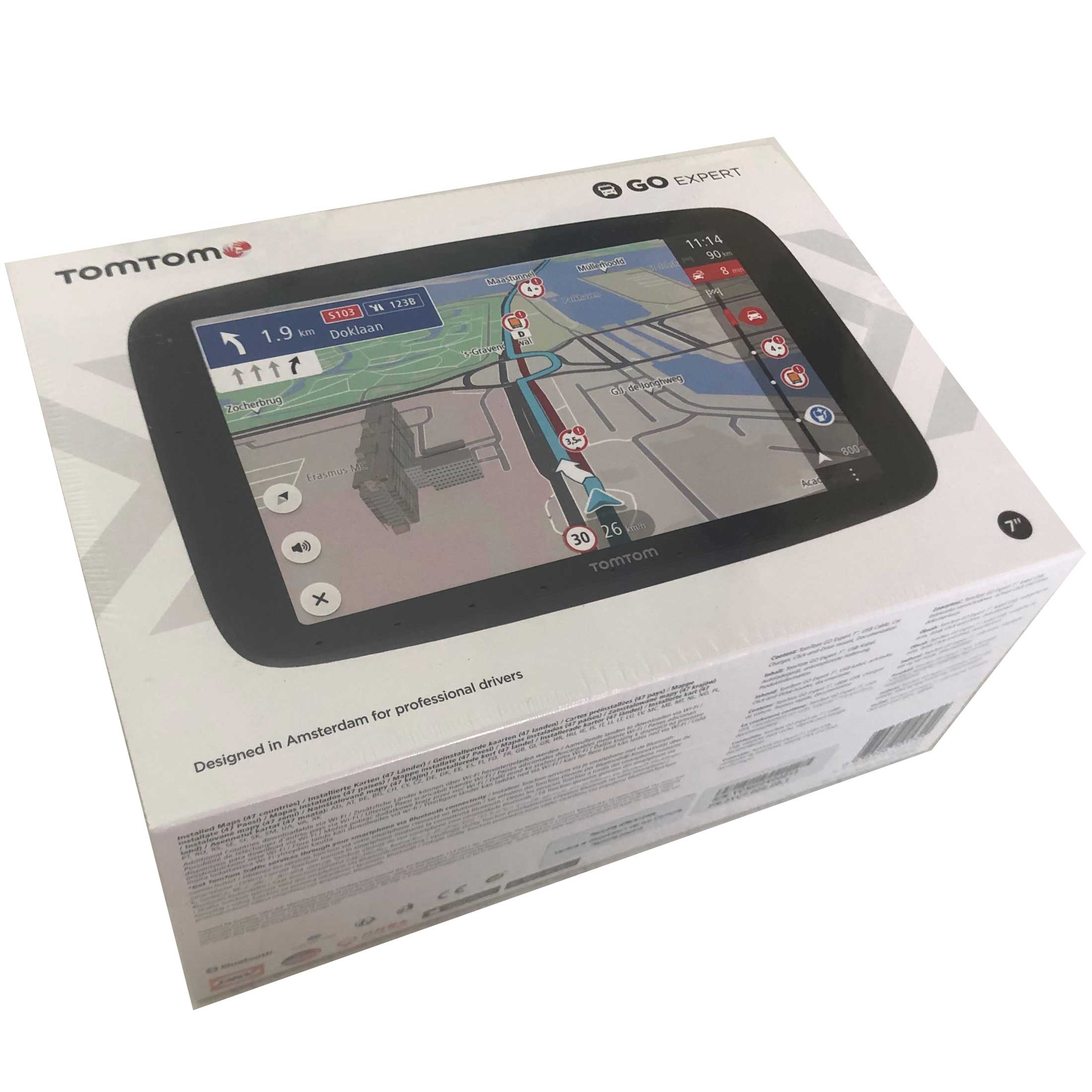 TomTom GPS Poids Lourd GO Expert - 24V - Écran HD 7 pouces, parcours  personnalisé pour poids-lourd, TomTom Traffic, Cartographie Europe, alerte  des