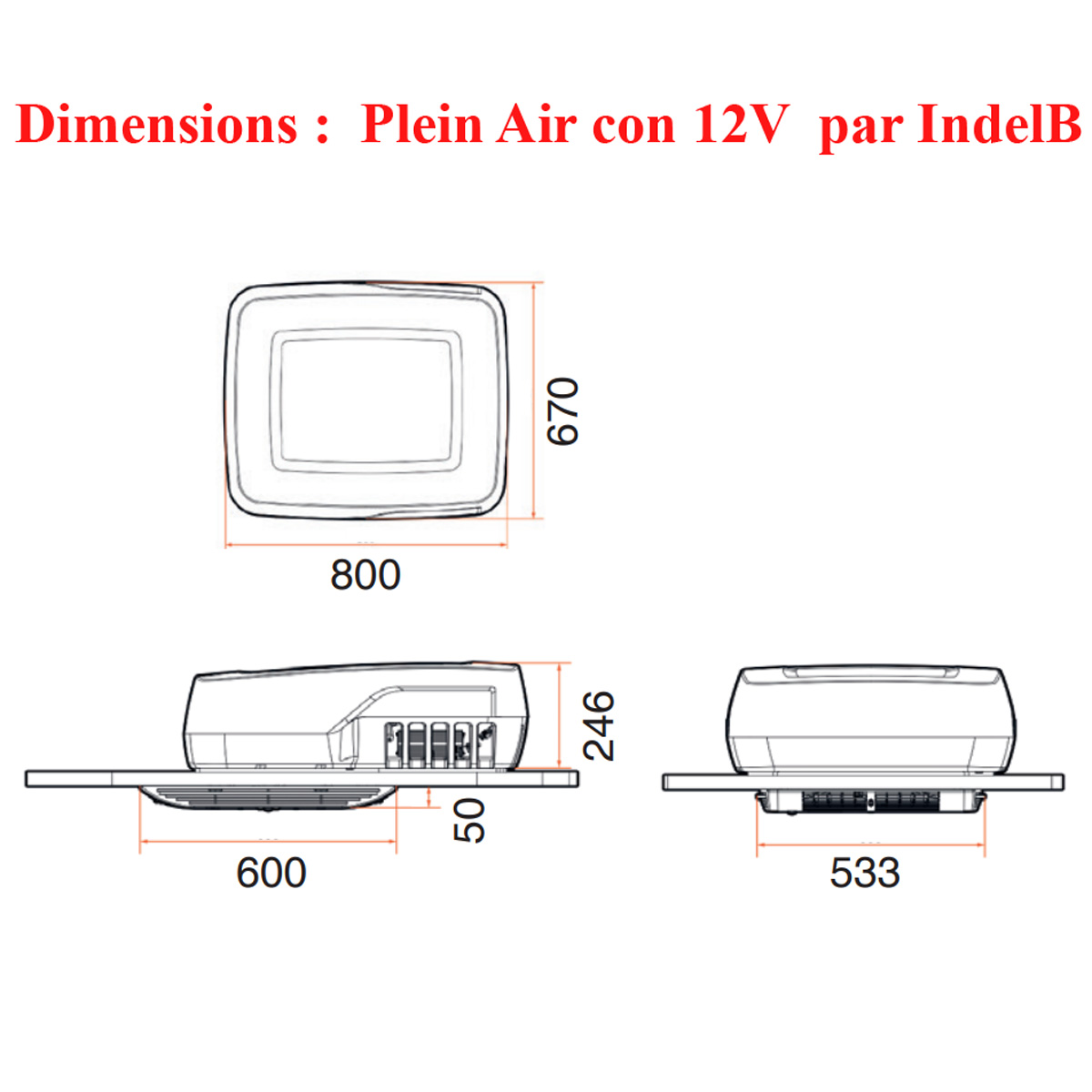 Unité de climatisation de toit 1200W par Indel B - Plein-Aircon