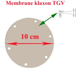Membrane klaxon TGV - article d'occasion (pas neuf)