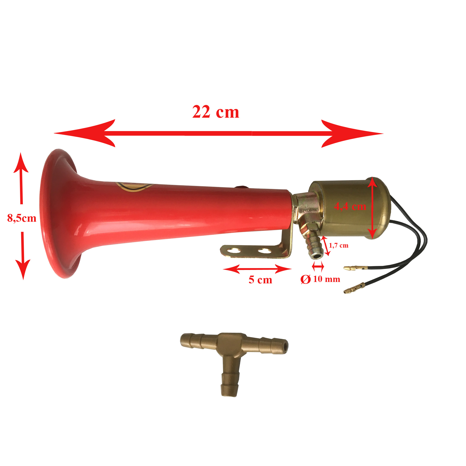 Sifflet turc rouge en 12V ou 24V