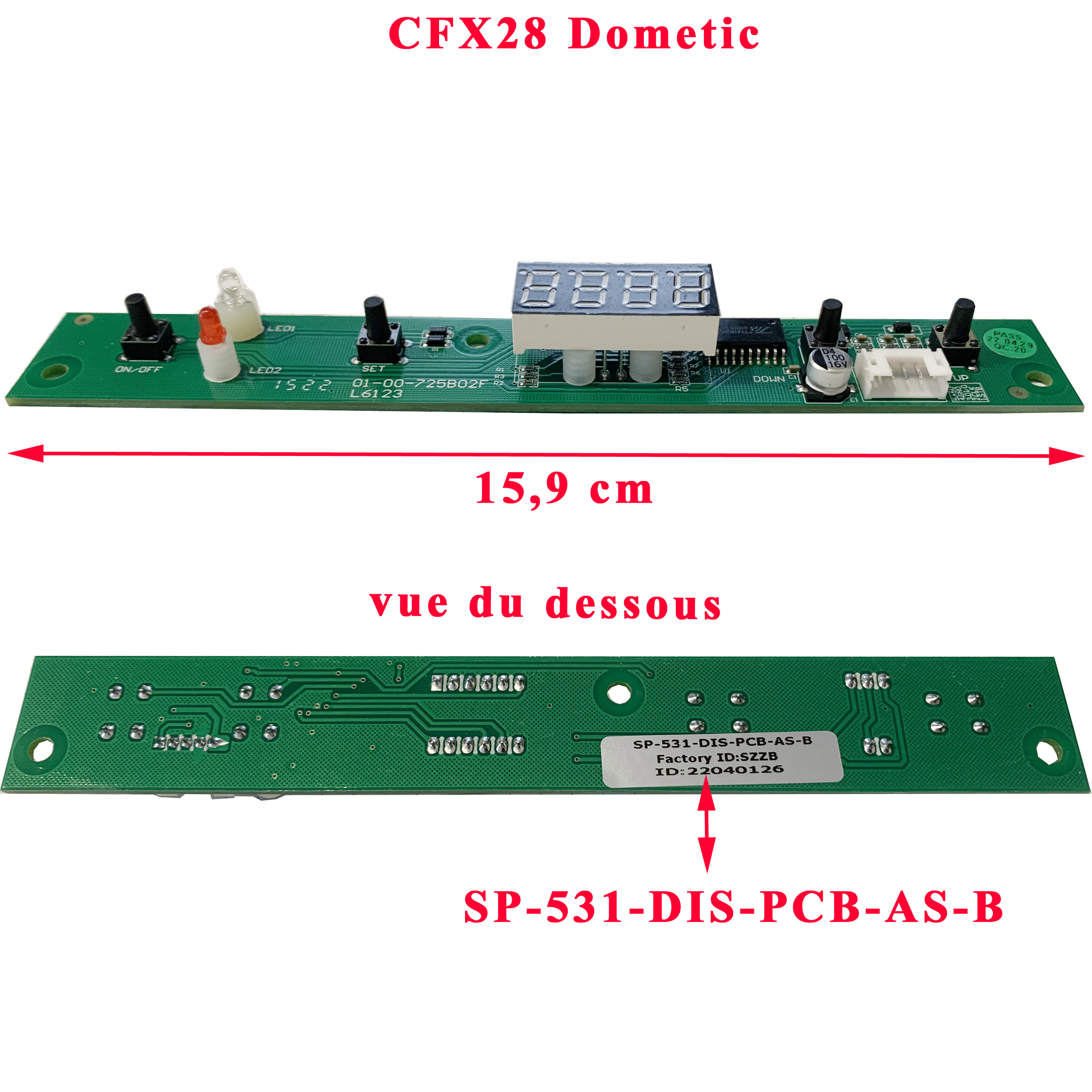 Dometic, CFX28 panneau de commande SP-531 PCB – Image 2