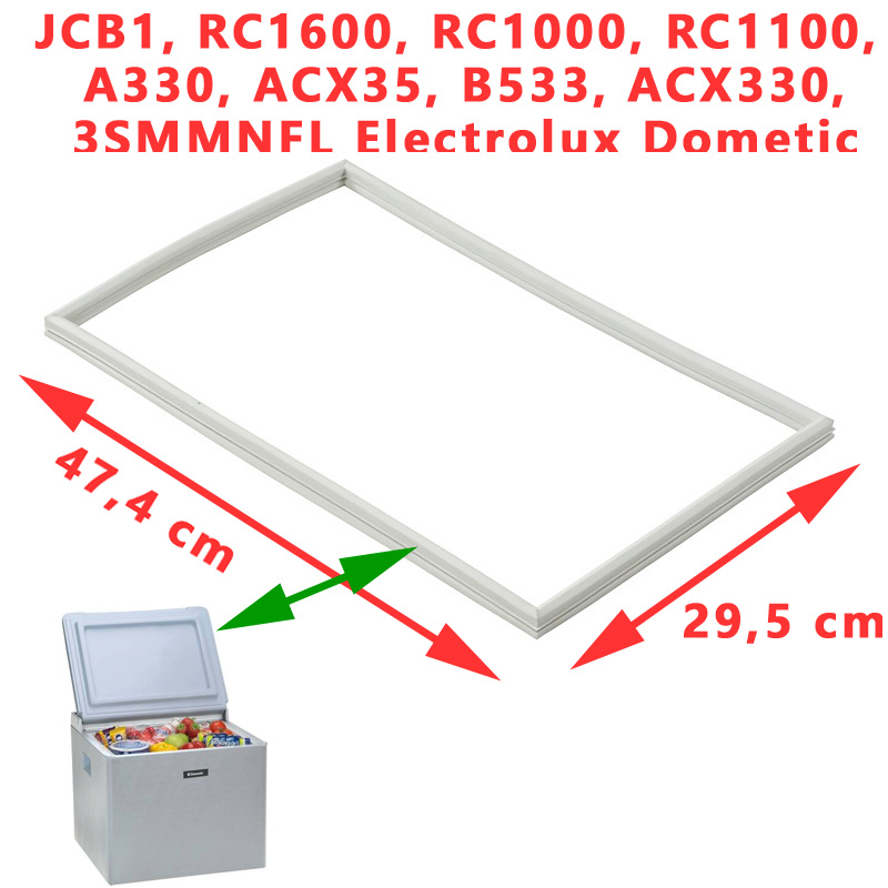 Joint couvercle JCB1, RC1600, RC1000, RC1100, A330, ACX35, B533, ACX330, 3SMMNFL par Electrolux ou Dometic