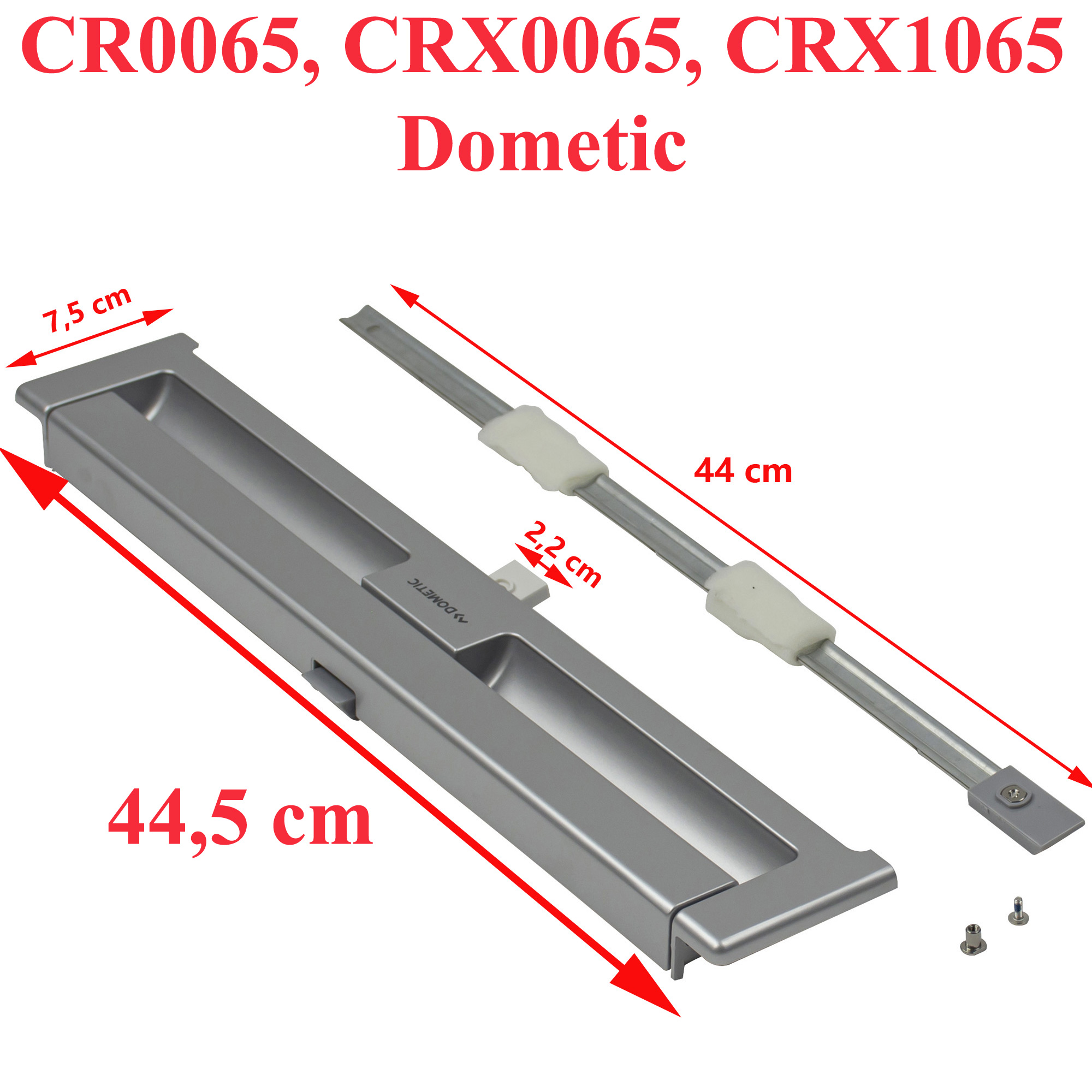 Dometic, fermeture de porte complet argenté pour CR0065, CRX0065, CRX1065 par Dometic