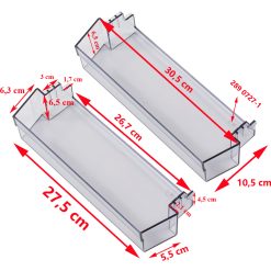 Paire de balconnet 2890727-1 pour les réfrigerateurs camping-car RCL10.4S, RCL10.4T, RML10.4, RML10.4S, RML10.4T, RC10.4P.10, RC10.4P.100, RC10.4T.70, RC10470, RC10490, RCL10.4ES, RCL10.4ET, RC10.4.70, RC10.4.90 Dometic