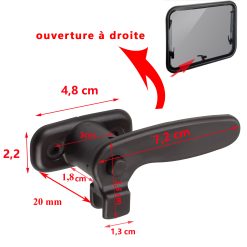 Un verrou avec fermeture DROITE des Baies ou des fenêtres S3, S4, S5, Dometic Seitz