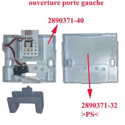 Alternative view of Fermeture de porte avec éclairage pour les réfrigérateurs avec une ouverture à gauche par Dometic pour RM8XXX, RMD85XX, RMDT85XX, RMF85XX, RML8XXX, RMSL85XX