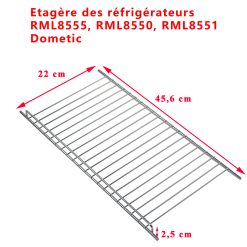 Grille, étagère ou clayette des réfrigérateurs RML8555, RML8550, RML8551 par Dometic