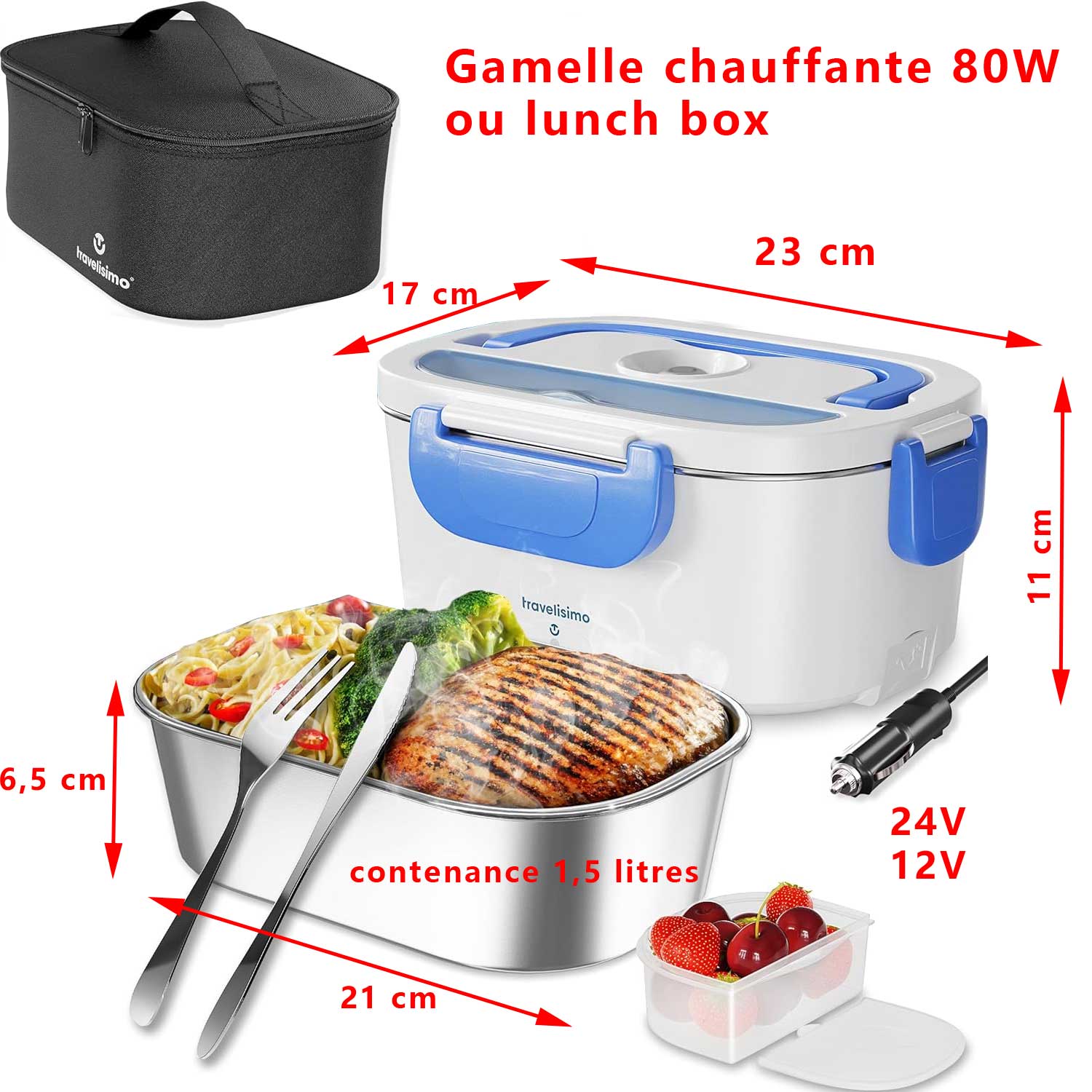 Gamelle Chauffante Électrique Rapide Chauffe en 25 minutes – Lunch