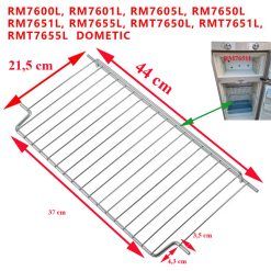 Dometic, RM76, RMT76, grille, étagère ou clayette des réfrigérateurs RM7600L, RM7601L, RM7605L, RM7650L, RM7651L, RM7655L, RMT7650L, RMT7651L, RMT7655L
