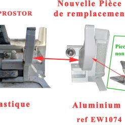 Alternative view of Prostor embout blanc de l’angle du panneau avant coté GAUCHE du store PW1000, PW1500 ou Prostor
