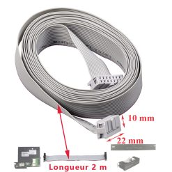 Dometic, faisceau de cables ou nappe entre le panneau de commande en facade, et le boitier P860 au dos du réfrigerateur