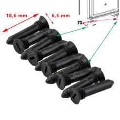 10 Vis en plastique noir des poignées pour les RMD10.5X, RC10.4, RCD10.5, RCL10.4, RMD10.5, RMDT10.5, RMDT10.5, RML10.4 Dometic