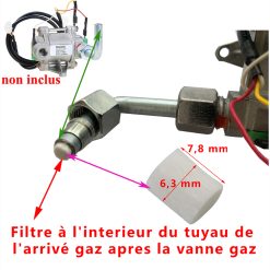Alternative view of Filtre pour raccord gaz du robinet thermostatique, structure compact gaz AC V85 par Dometic