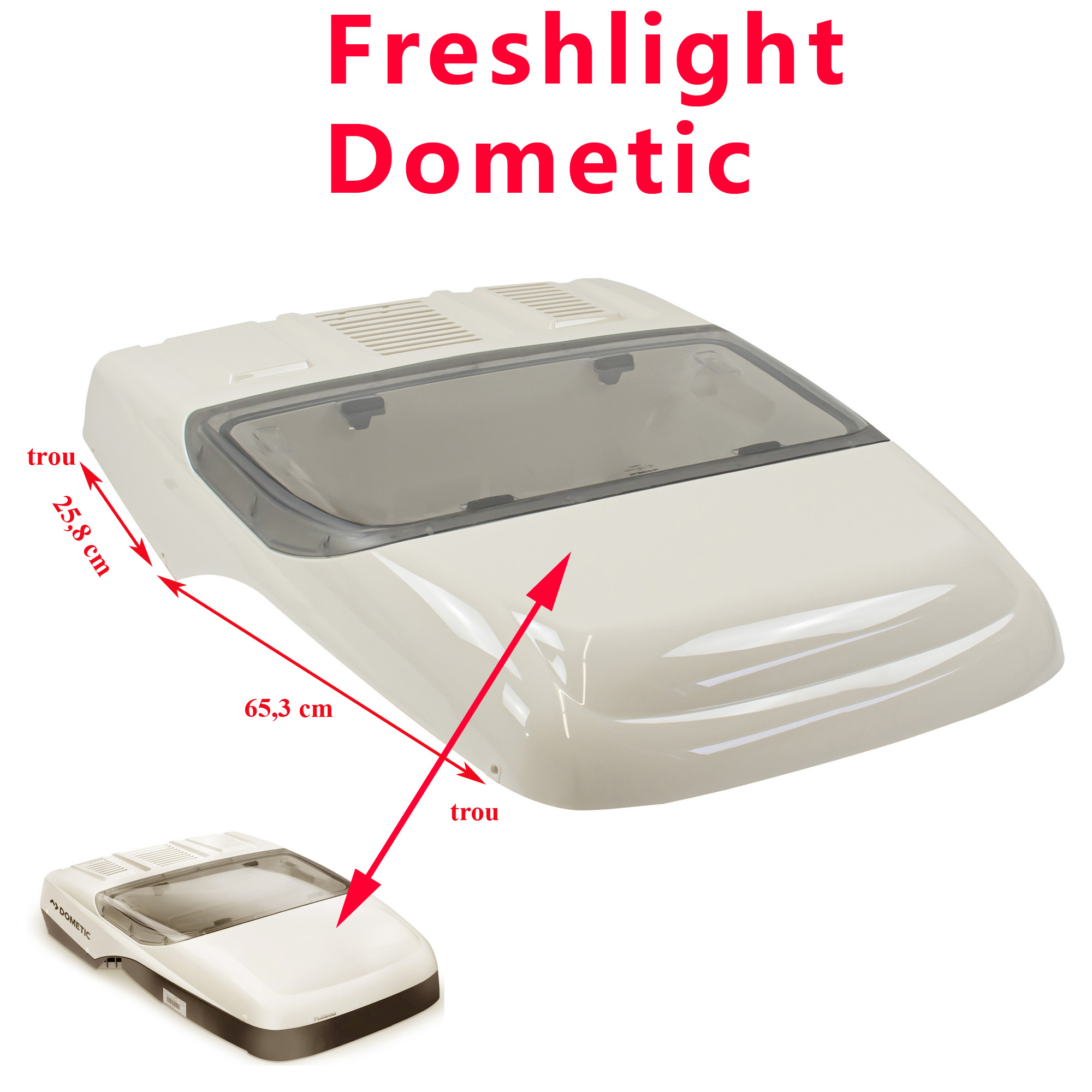 Dometic, capot blanc pour climatisation Freshlight