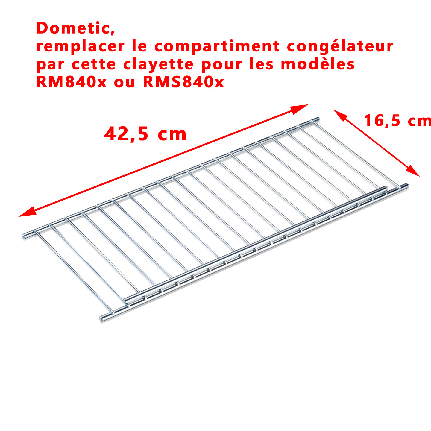 Etagère pour remplacer le compartiment conservateur des modèles RM840X ou RMS840X Dometic