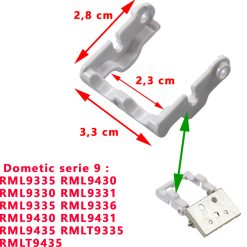 Partie en plastique blanche de la fermeture pour réfrigérateur Dometic serie 9: RML9335 RML9430 RML9330 RML9331 RML9335 RML9336 RML9430 RML9431 RML9435 RMLT9335 RMLT9435