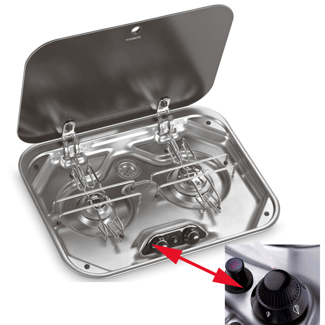 Un bouton gaziniere PI8002, PI8223, PI8023, PI8022, MO9222, MO8821, M08123 Dometic ou SMEV – Image 4