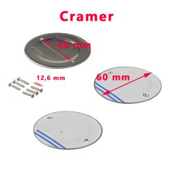 1 Couvercle 60 mm de dessus de bruleur avec leurs vis, des gazinieres camping-car Dometic Cramer