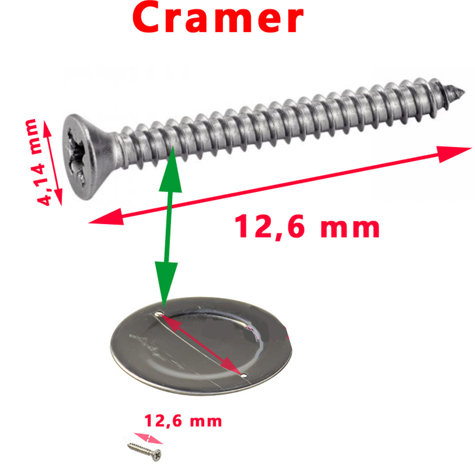 Une vis pour les Couvercles de dessus de bruleur, des gazinieres camping-car Dometic Cramer