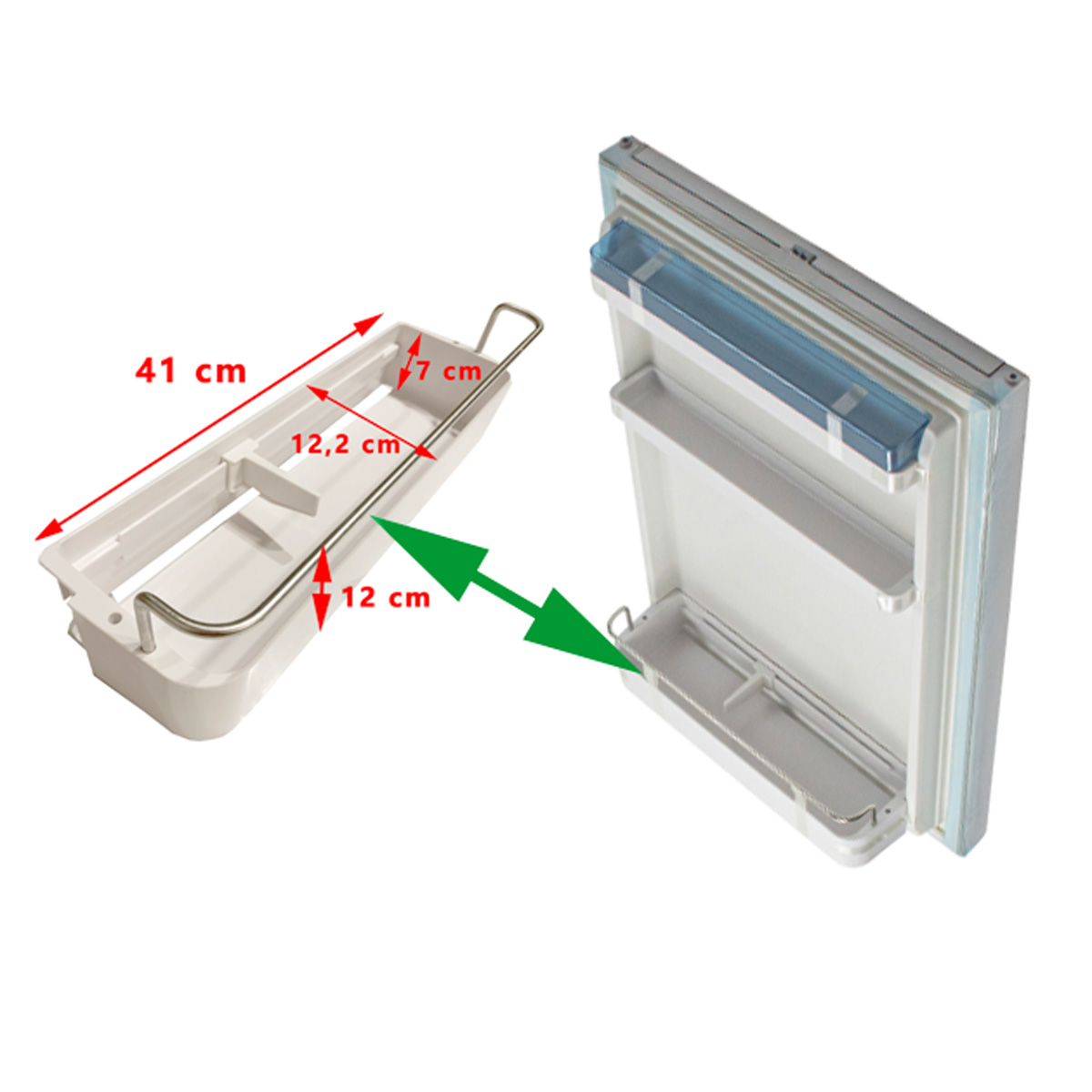 Balconnet bas de la porte des réfrigerateurs CR1140, CRX0140E, CRX0140S, CRX1140 Dometic – Image 2