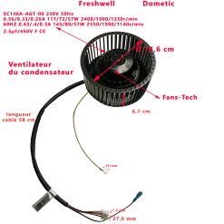 Alternative view of Dometic ventilateur du condensateur pour Freshwell 3000, FW3000-B - DISPONIBLE