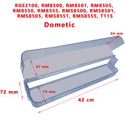 Balconnet haut de la porte des RGE2100, RM8500, RM8501, RM8505, RM8550, RM8555, RMS8500, RMS8501, RMS8505, RMS8551, RMS8555, T115 par Dometic