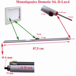 Seitz store moustiquaire dimensions Largueur 845 mm x Hauteur maximum 650 mm couleur blanc