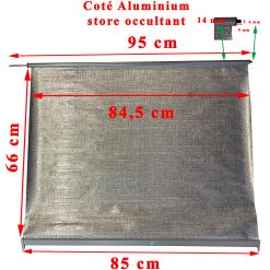Alternative view of Seitz store occultant dimensions largueur 845 mm x hauteur 600 mm couleur aluminium/gris clair ou aluminium/blanc par Dometic