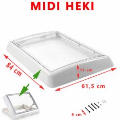 Dôme acrylique pour lanterneau transparent ou couvercle en plexiglass pour MIDI HEKI BG449301, SE1490G0700x0500 par Dometic - DISPONIBLE VERS DEBUT JUIN 2026