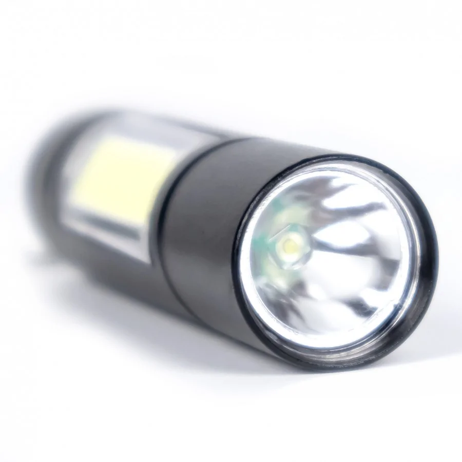 Mini Lampe De Poche LED – Alimentée Par Pile 9V – Compacte Et Puissante Pour Camping Ou Dépannage