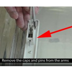 Alternative view of Un lot de 2 plaques de fixation du bras d'ouverture des lanterneaux Midi Heki à manivelle par Dometic